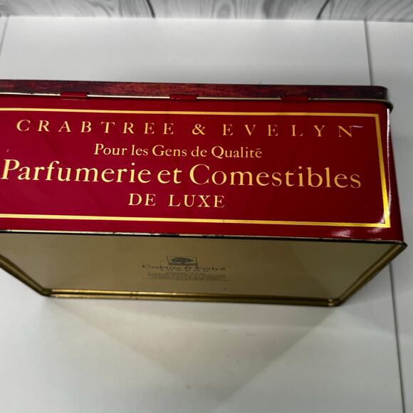 Crabtree & Evelyn London Collectible Hinged Tin Tree Fruit Cows 1985 10”x8” - Picture 6 of 7